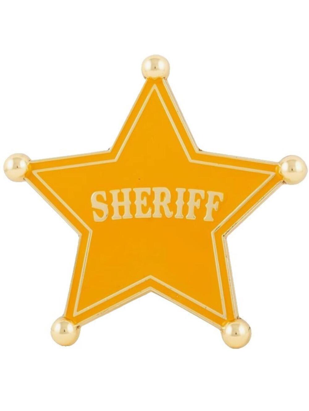 Costume Agent Sheriff Woody Gold Badge Cartoon Cowboy Halloween Accessory